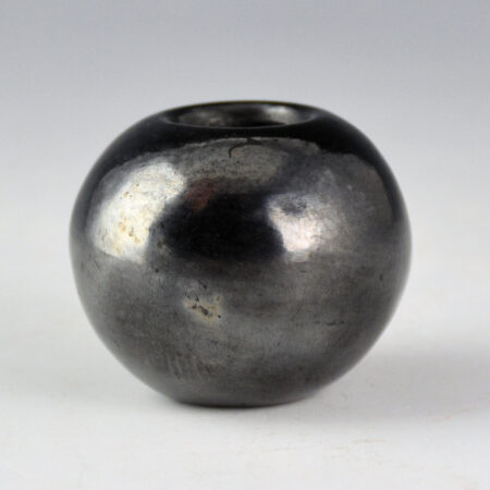 Alternative view of Gonzales, Barbara - Gunmetal Fired Plainware Mini Bowl (1979)