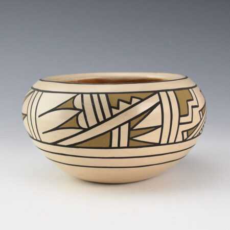 Alternative view of Blue Corn - Polychrome Bowl with Rain and Cloud Designs (1970s)