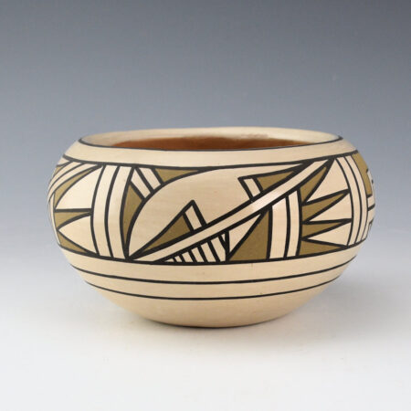 Blue Corn - Polychrome Bowl with Rain and Cloud Designs (1970s)