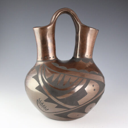 Dunlap, Carmelita - Brown Wedding Vase with Rain and Cloud Designs (1980)