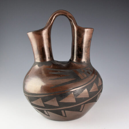 Alternative view of Dunlap, Carmelita - Brown Wedding Vase with Rain and Cloud Designs (1980)