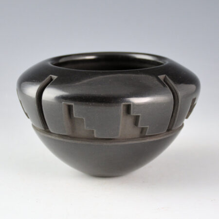 Garcia, Effie - Bowl with Deep Carved Rain and Mountain Designs