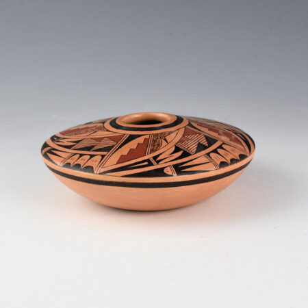 Alternative view of Kahe, Gloria - Wide Jar with Swirling Birds and Clouds