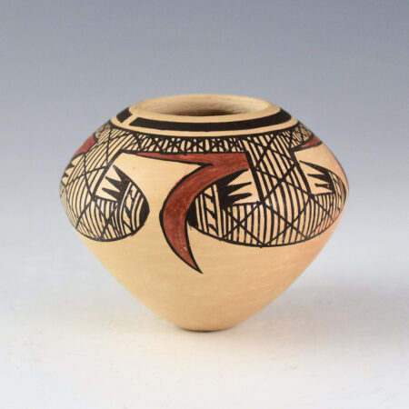Nampeyo, James Garcia - Mini Bowl with Bat Wing Design (1990)