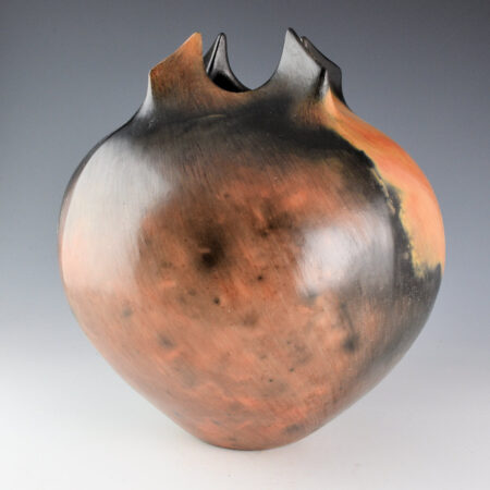 Tso, Jared - "Up Reach" Sharp Edge Jar with Fire Clouds