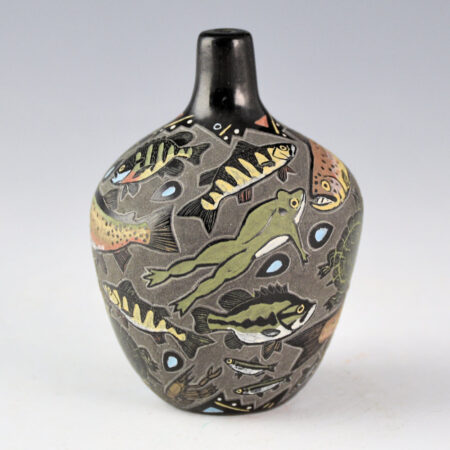 Alternative view of Tafoya, Jennifer - Jar with Fish, Frog, Turtles, and Shrimp (2014)