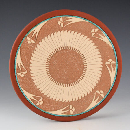 Gonzales, John - 7.5" Plate with Feathers and Clouds (2001)