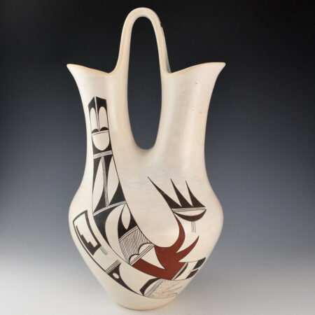 Navasie, Joy "Frogwoman" - 16" Tall Wedding Vase with Hopi Birds (1970s)