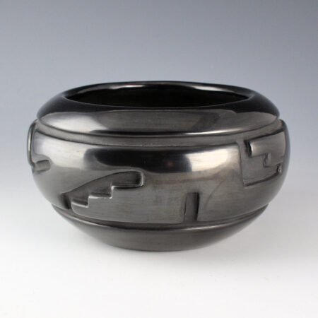 Alternative view of Tafoya-Sanchez, Linda - Wide Bowl with Carved Avanyu (1984)