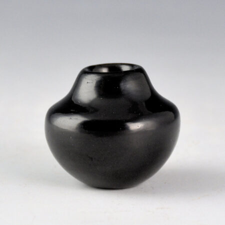 Tafoya , Lucy Year Flower - Mini Black Jar (1970s)