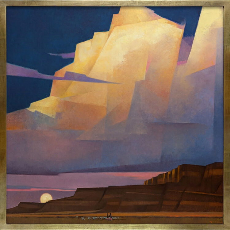 Molnar, Marcia - "And then the Moon Rose, a Little Early" Oil on Linen (36 x 36)