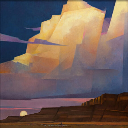 Alternative view of Molnar, Marcia - "And then the Moon Rose, a Little Early" Oil on Linen (36 x 36)