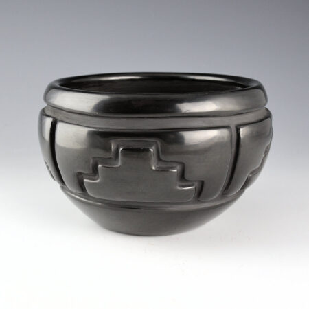 Alternative view of Tafoya, Margaret - Bowl with Kiva Steps Design (1970s)