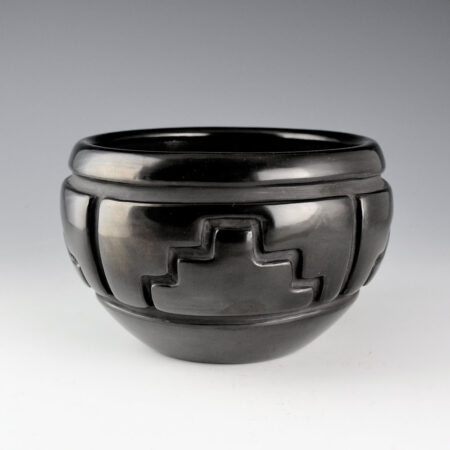 Tafoya, Margaret - Bowl with Kiva Steps Design (1970s)