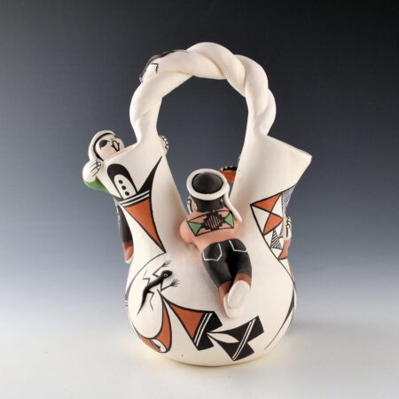 Alternative view of Ray, Marilyn Henderson - 8" Tall Storyteller Wedding Vase with Three Children (2004)