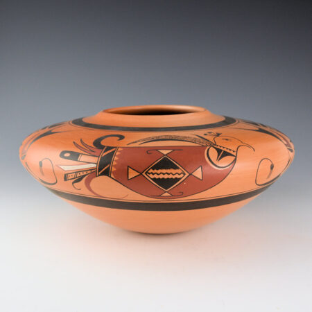 Alternative view of Tahbo, Mark  - 11" Wide Jar with Hummingbird and Quail (2016)