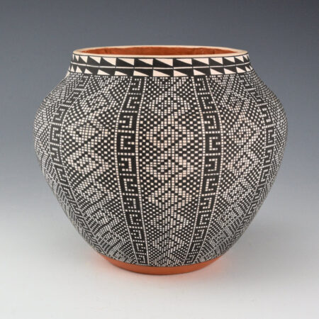 Alternative view of Antonio, Melissa Concho - Jar with Flute Players and Checkerboard Design