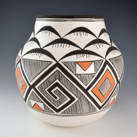 Alternative view of Sarracino, Myron - 9" Tall Water Jar with Swirls and Clouds