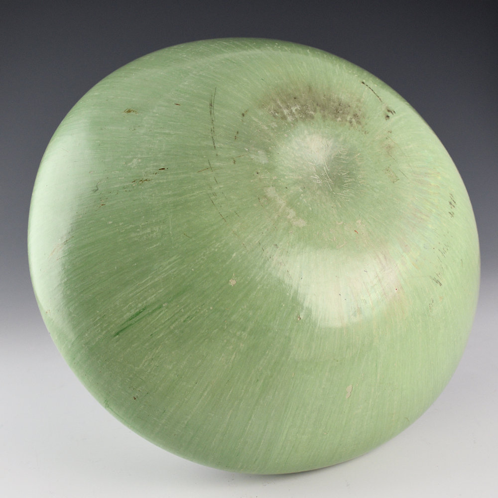 Begaye, Nathan - 9" Wide Green "Modern Petroglyph" Jar (1999) - Image 5