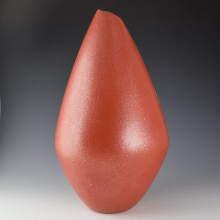 Alternative view of Duwyenie, Preston - 16" Tall Red Jar with Silver Inset