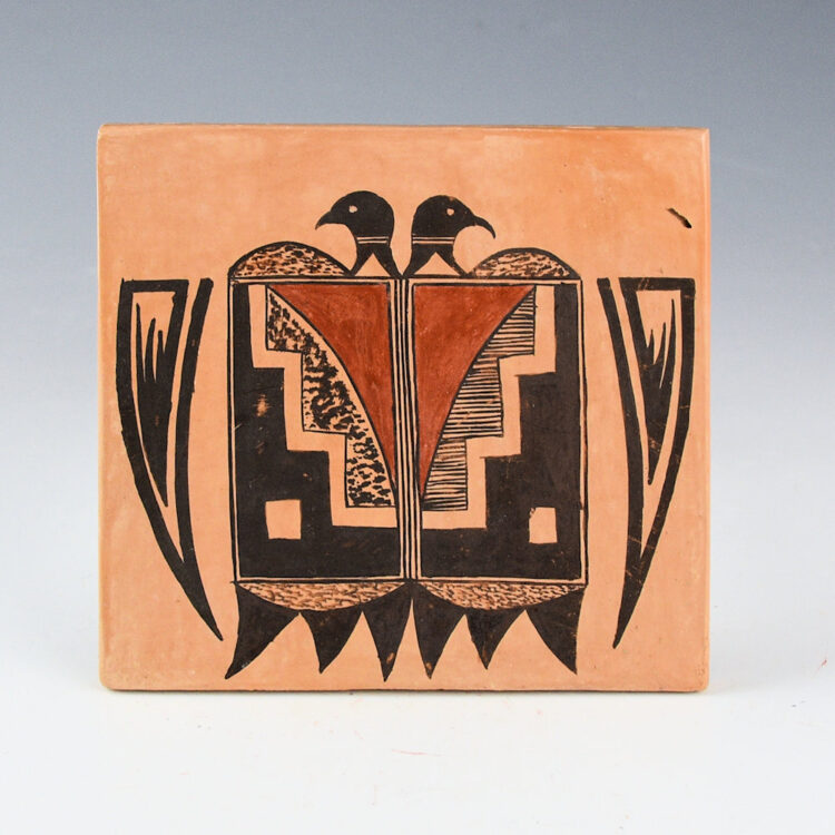 Sahmie Nampeyo, Rachel - Clay Tile with Double Birds