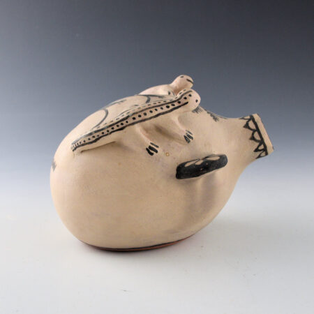 Alternative view of Ortiz, Seferina - Canteen with Two Lizards and Rain Cloud Designs (1970s)