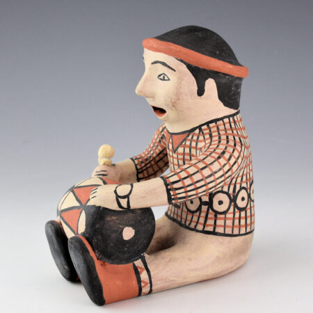Alternative view of Ortiz, Seferina - Clay Drummer Storyteller Figure (1970s)