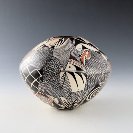 Naha, Sylvia - Bowl with Shard Designs and Awatovi Star Pattern (1980s)