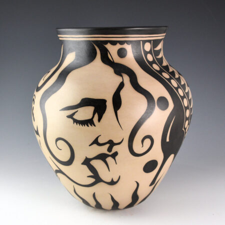 Ortiz, Virgil - 11" Tall "Face and Shoe" Jar (2005)