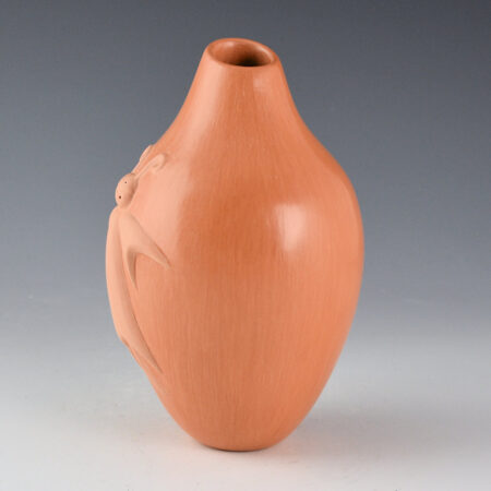 Alternative view of Qoyawayma, Al - Red Wish Jar with Butterfly Figure (1991)