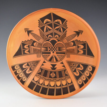Sakeva, Alfonso - 9" Open Bowl with Shalako Katsina (1970s)