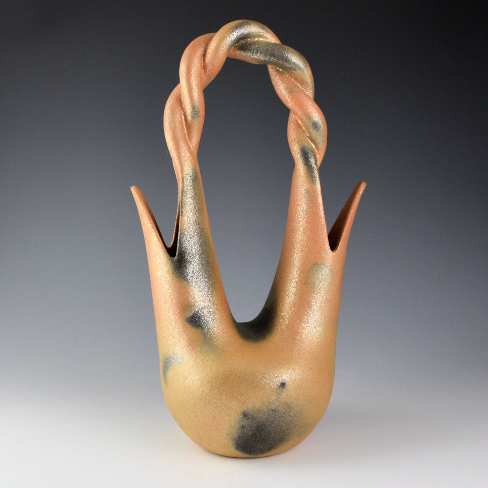 Yazzie, Angie - 13" Tall Micaceous Wedding Vase (1998) - Image 2