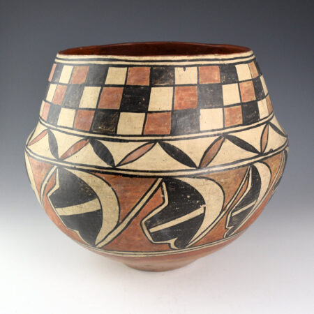 Alternative view of Martinez, Maximilliana "Anna" - Checkerboard Jar with Red Rim (1910-15), Published