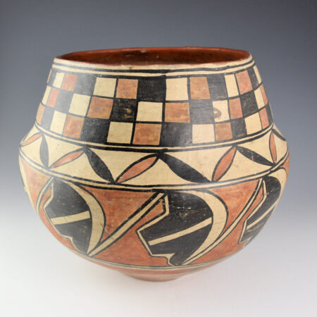 Martinez, Maximilliana "Anna" - Checkerboard Jar with Red Rim (1910-15), Published