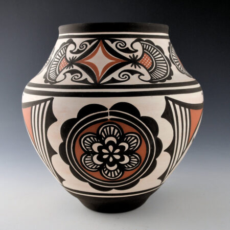 Alternative view of Laate, Carlos - Large Jar with Heartline Deer and Rosettes