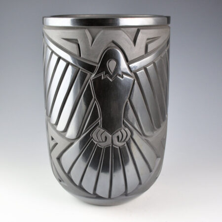 Begay, Daniel - "Flight" 10" Tall Jar with Carved Eagle
