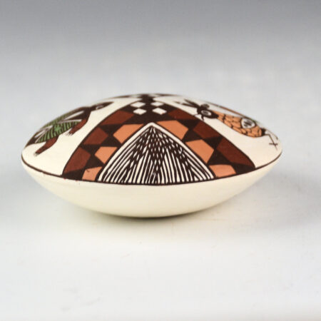 Alternative view of Lewis-Garcia, Diane - Polychrome Seedpot with Roadrunner and Turtle