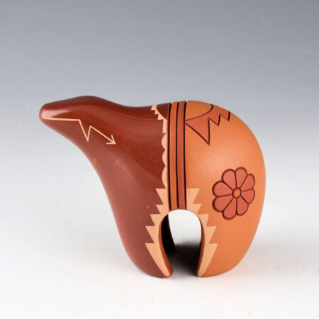 Curran, Dolores - Clay Bear with Sun and Flower Designs