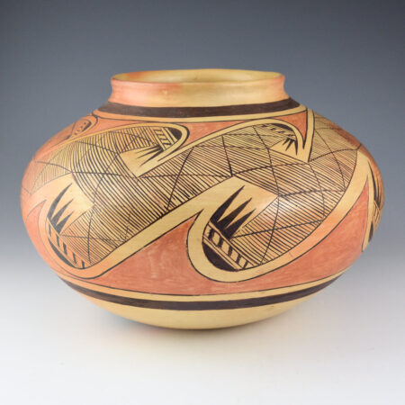 Alternative view of Nampeyo, Elva Tewaguna - 11" Wide Jar with 14 Bird Wing Migration Pattern (1960s)