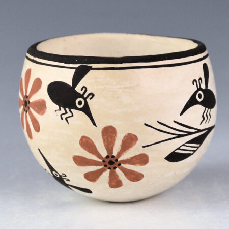 Lewis, Emma - Bowl with Mimbres Bees and Flowers (1970s)