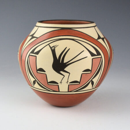 Shije, Eusebia - Four Color Jar with Birds and Rainbows (1990s)