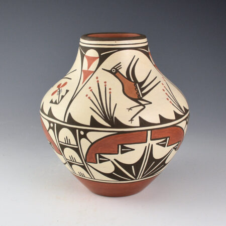 Alternative view of Shije, Eusebia - Four Color Jar with Birds and Flowers (1990s)