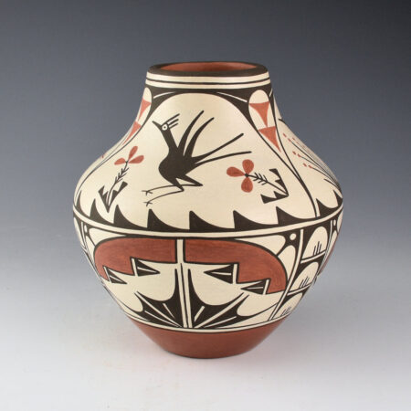 Shije, Eusebia - Four Color Jar with Birds and Flowers (1990s)