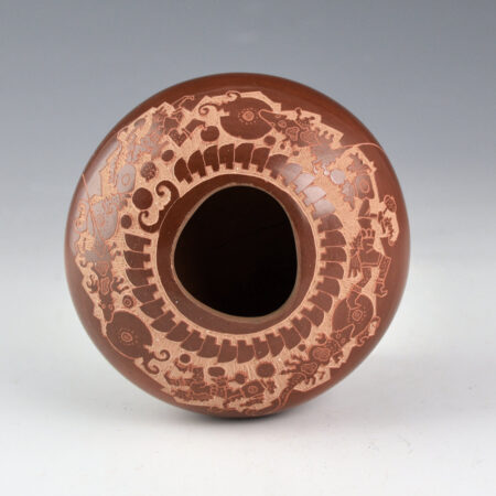 Alternative view of Naranjo, Forrest & Karen - Bowl with Lizards and Katsina Figures