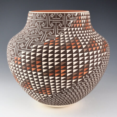 Antonio, Frederica - "Mountains in the Mist" Five Color Large Water Jar