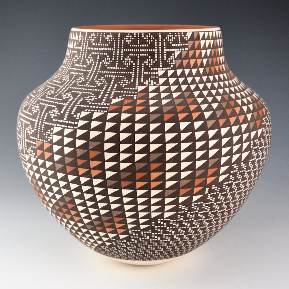 Antonio, Frederica - "Mountains in the Mist" Five Color Large Water Jar