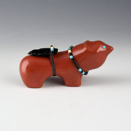 Naranjo, Jarren -Red Clay Bear with Arrowhead and Necklace