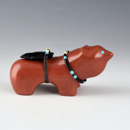 Naranjo, Jarren -Red Clay Bear with Arrowhead and Necklace
