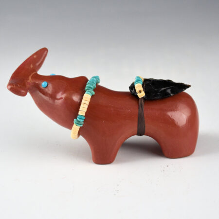 Naranjo, Jarren - Red Clay Bear with Fish and Arrowhead