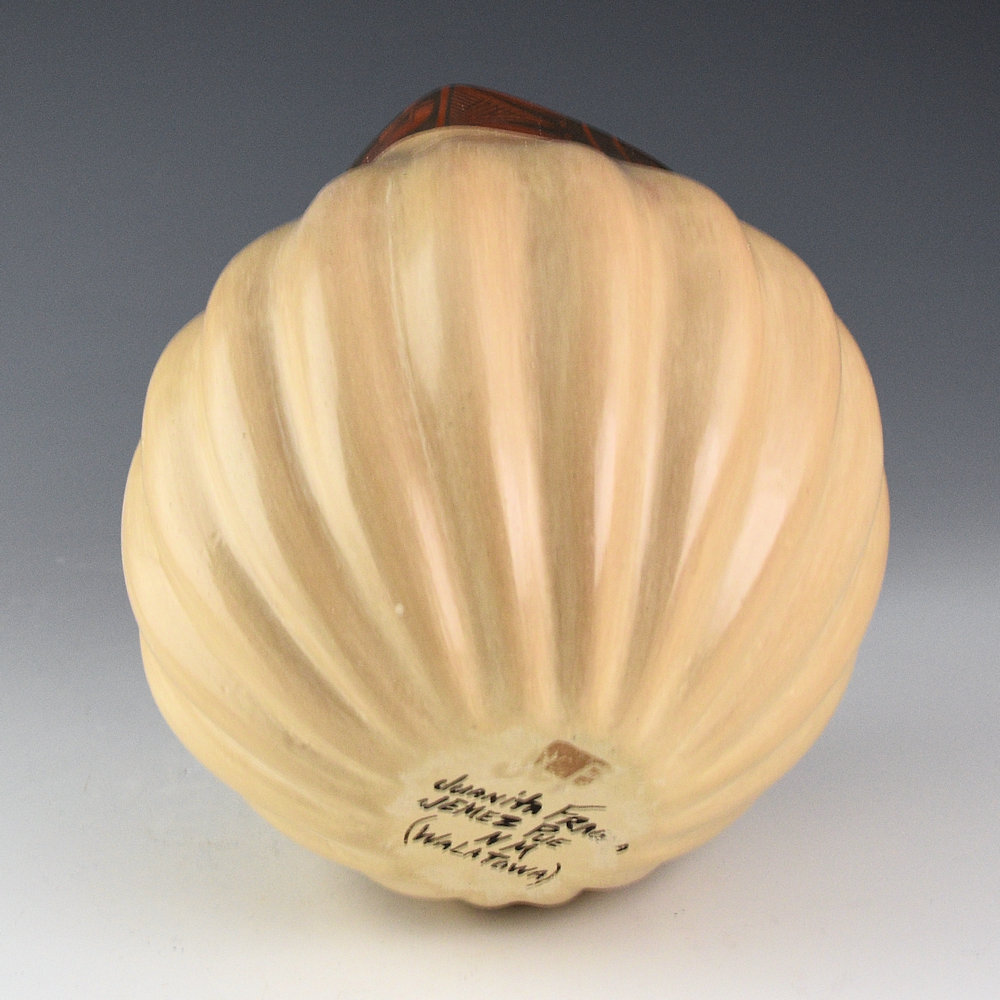 Fragua, Juanita - 18 Rib Melon Jar with Painted Neck (1980s) - Image 4